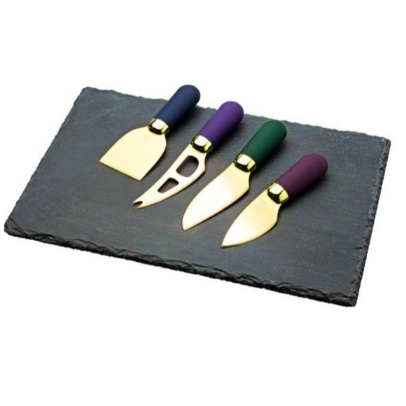 Cheese Board and Cheese Knife Set by Brooklyn Deco, Christmas Gift - Picture 2 of 3